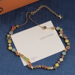 LV Enamel Monogram Flower & Letter Charm Necklace/Bracelet  - Gold Tone / Silver Tone - Image 5
