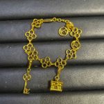 LV Openwork Monogram Flower Key & Petite Malle Charm Bracelet - Gold Tone / Silver Tone