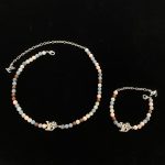 LV Crown Rhinestone Pendant with Colorful Beads Necklace/Bracelet - Image 14