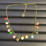 LV Colorful Enamel Monogram Flower & Lock Charm Necklace / Bracelet - Image 2