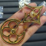 LV Asymmetric Openwork Monogram Flower & Quatrefoil Stud Earrings