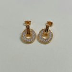 Bvlgari Coin Motif Pave Crystal Movable Earrings , Gold / Silver Tone - Image 2