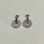 Bvlgari Coin Motif Pave Crystal Movable Earrings , Gold / Silver Tone - Image 5