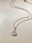 Bvlgari Full Rhinestone Skirt Pendant Necklace