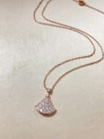 Bvlgari Full Rhinestone Skirt Pendant Necklace