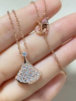 Bvlgari Full Rhinestone Skirt Pendant Necklace - Image 4