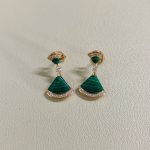 BV Mother of Pearl Long Dress Shaped Stud Earrings,Red/Green/White - Image 11