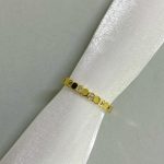 Chaumet Bee My Love Honeycomb Ring, Full/Alternating CZ, Gold/Rose Gold/Silver Tone - Image 2