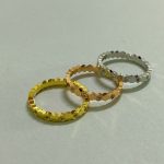 Chaumet Bee My Love Honeycomb Ring, Full/Alternating CZ, Gold/Rose Gold/Silver Tone