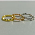 Chaumet Bee My Love Honeycomb Ring, Full/Alternating CZ, Gold/Rose Gold/Silver Tone - Image 7