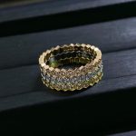 Chaumet Bee My Love Honeycomb Ring, Full/Alternating CZ, Gold/Rose Gold/Silver Tone - Image 11