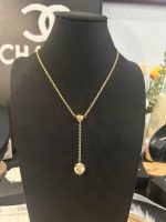 Chanel Style Gold Bead & White / Black CC Pearl Ball Pendant Necklace - Image 6