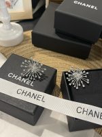 Chanel Full Pave Crystal Firework Stud Earrings, Gold / Silver Tone - Image 7