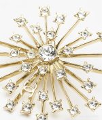 Chanel Full Pave Crystal Firework Stud Earrings, Gold / Silver Tone - Image 10