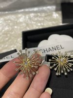 Chanel Full Pave Crystal Firework Stud Earrings, Gold / Silver Tone - Image 11