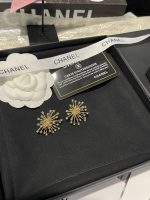 Chanel Full Pave Crystal Firework Stud Earrings, Gold / Silver Tone - Image 12