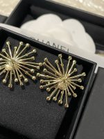 Chanel Full Pave Crystal Firework Stud Earrings, Gold / Silver Tone - Image 13