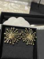 Chanel Full Pave Crystal Firework Stud Earrings, Gold / Silver Tone - Image 16