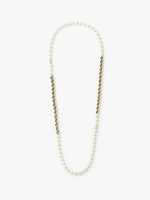 Chanel 26B Gold Bead & Faux Pearl Long Necklace, Sweater Chain Design - Image 7
