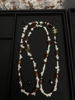 Chanel New Beach Series Amber & White Stone Beaded Long Sweater Chain Necklace - Image 6