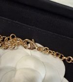 Chanel New Vintage Emerald Green Square Crystal Glass Beaded Long Sweater Chain Necklace - Image 7