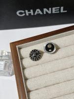 Chanel Black Paved Crystal Ball Stud Earrings (Sparkling Rhinestone Sphere) - Image 7