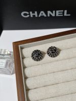 Chanel Black Paved Crystal Ball Stud Earrings (Sparkling Rhinestone Sphere) - Image 8