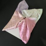 LV Style Ombre Monogram Small Square Scarf (Silky Satin Hair Band & Bag Charm)