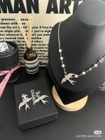 Chanel  Crystal Paved Swallow Drop Earrings - Image 7