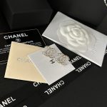 Chanel Pave Rhinestone Twisted Rope CC Logo Stud Earrings Silver Tone - Image 2