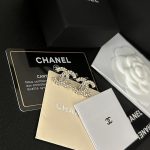 Chanel Pave Rhinestone Twisted Rope CC Logo Stud Earrings Silver Tone - Image 4