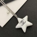 Chanel Silver Glitter Star Pendant Necklace - Image 3