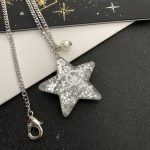 Chanel Silver Glitter Star Pendant Necklace - Image 4