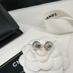 Chanel Quilted Spherical Embossed CC Logo Earrings - Image 2