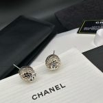 Chanel Quilted Spherical Embossed CC Logo Earrings - Image 3