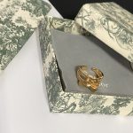 Dior Bow Knot Open Ring with Crystal Accents,Gold Tone/Silver Tone