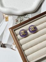 Chanel CC Logo Hemispherical Candy Color Resin Stud Earrings - Image 7