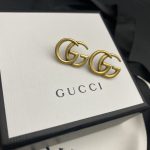 Gucci Style GG Letter Stud Earrings, Brass Material, 925 Silver Post
