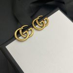 Gucci Style GG Letter Stud Earrings, Brass Material, 925 Silver Post - Image 2