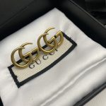 Gucci Style GG Letter Stud Earrings, Brass Material, 925 Silver Post - Image 3