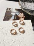 Fred New Horseshoe Buckle Enamel Hoop Earrings