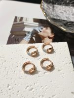 Fred New Horseshoe Buckle Enamel Hoop Earrings
