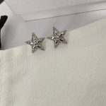 APM Vintage Engraved Five-pointed Star Pavé CZ Stud Earrings - Image 2