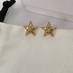 APM Vintage Engraved Five-pointed Star Pavé CZ Stud Earrings - Image 3