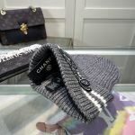 Chanel Colorblock Embroidered Logo Knit Beanie - Image 6