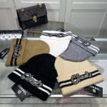 Chanel Colorblock Embroidered Logo Knit Beanie - Image 17