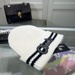 Chanel Colorblock Embroidered Logo Knit Beanie - Image 20