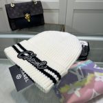 Chanel Colorblock Embroidered Logo Knit Beanie - Image 21