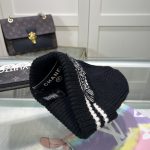 Chanel Colorblock Embroidered Logo Knit Beanie - Image 24