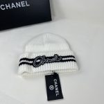 Chanel Colorblock Embroidered Logo Knit Beanie - Image 30